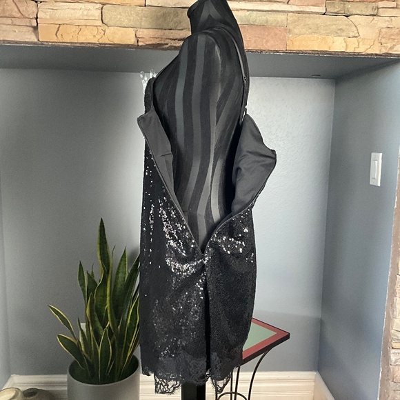 Y2K Babydoll Sequin Lace HOCO Dress Whimsigoth Grunge Witchy Party Black XXL - Picture 10 of 13